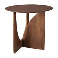 Teak Geometric Side Table